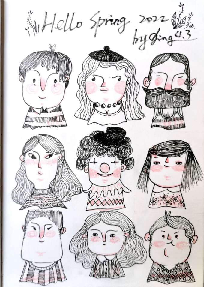 周末愉快～_线描画