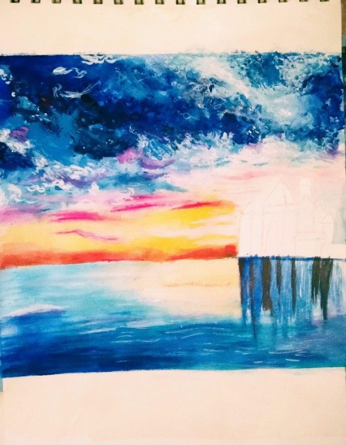 洱海_线描画