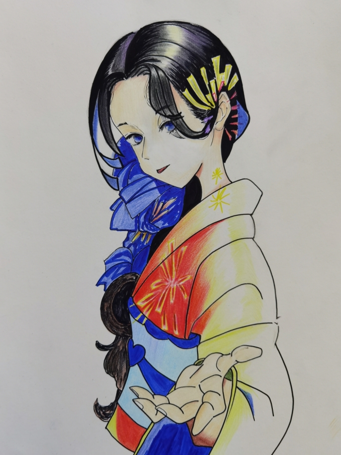 动漫人物_线描画